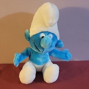 Vintage 1979 Smurf 10" Plush Smurf Toy Wallace Berrie Peyo Nice Clean Co…